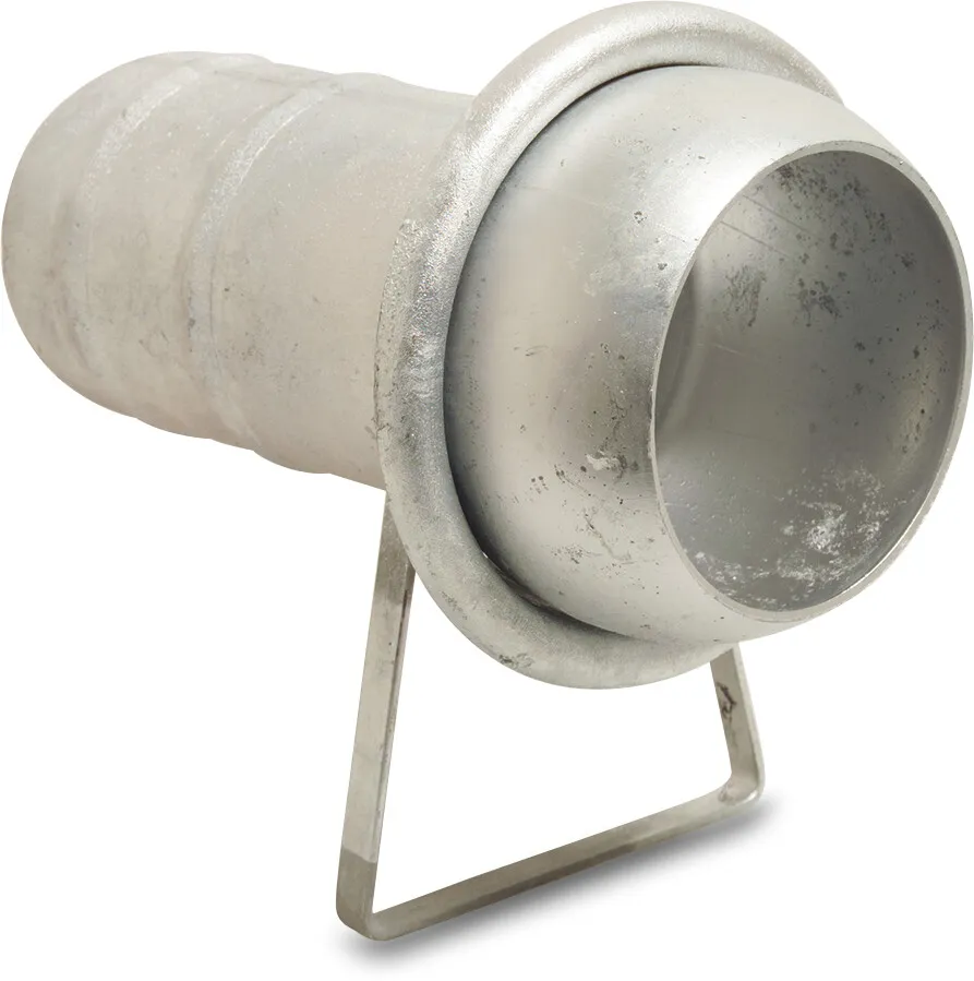 Snelkoppeling staal gegalvaniseerd 100 mm x 102 mm V-deel Italiaans x slangtule 8bar type Italiaans