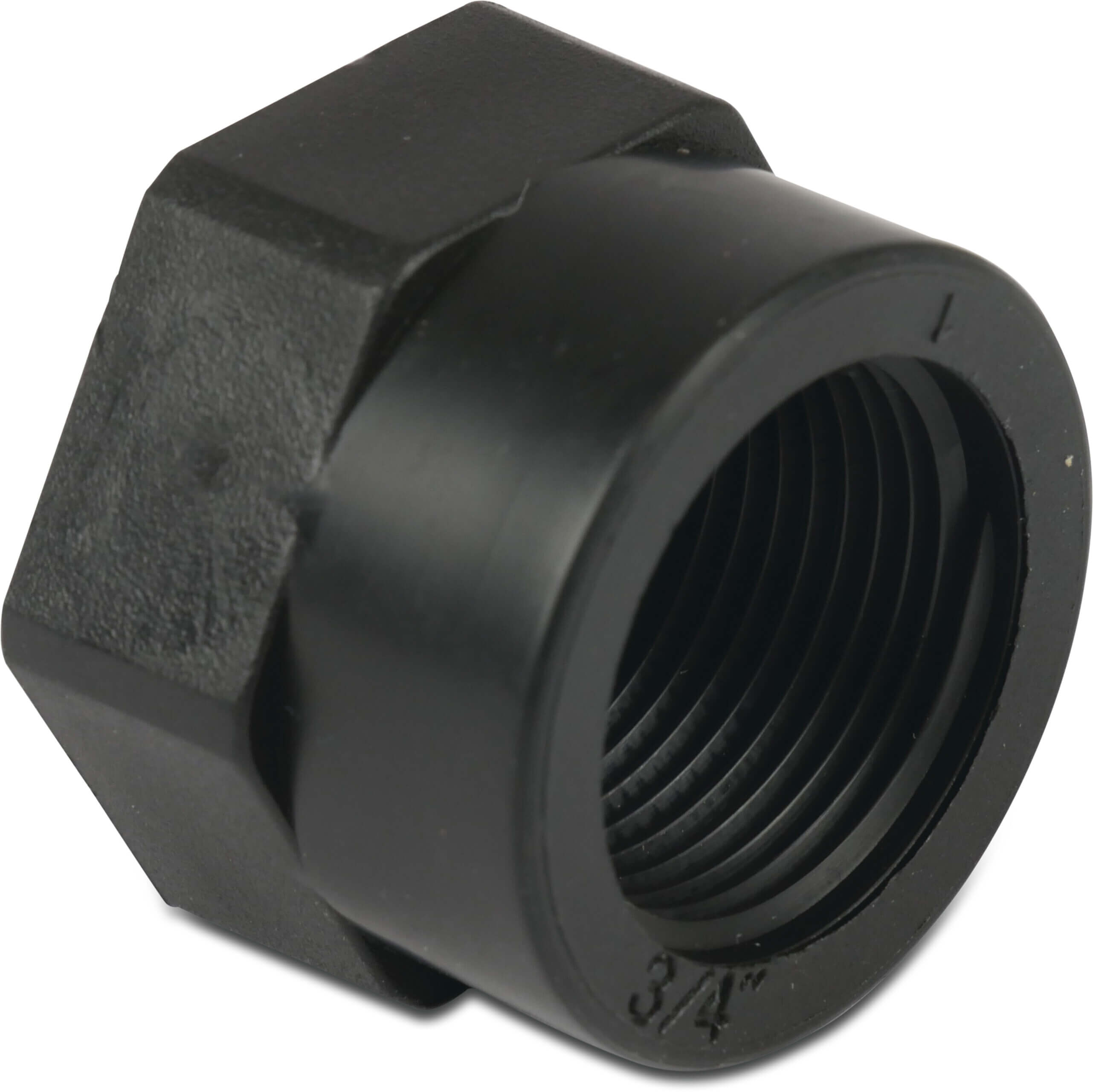 Cap PP 1 1/4" female thread 10bar black