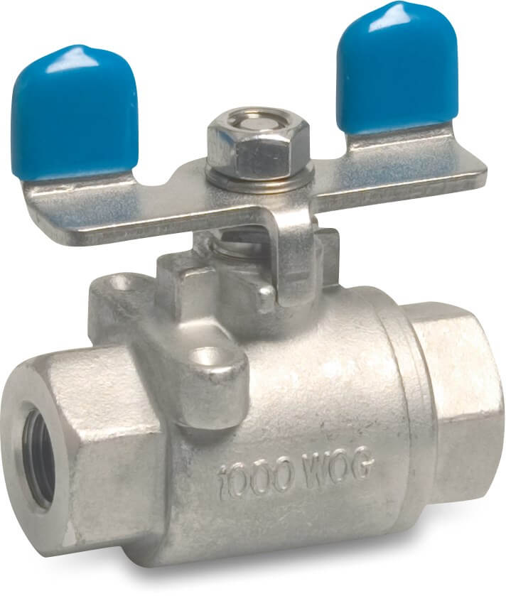 Profec 2-piece ball valve stainless steel 316 1/4" female thread 50bar