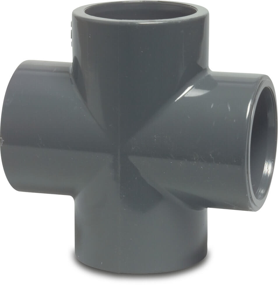Profec Czwórnik PVC-U 32 mm KW 16bar szary