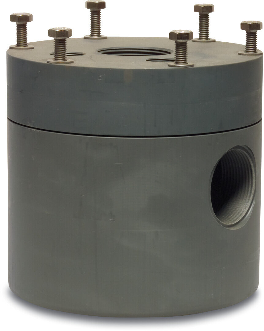 Brunnenkopf mit Rückführung PVC-U 125 mm Klebemuffe