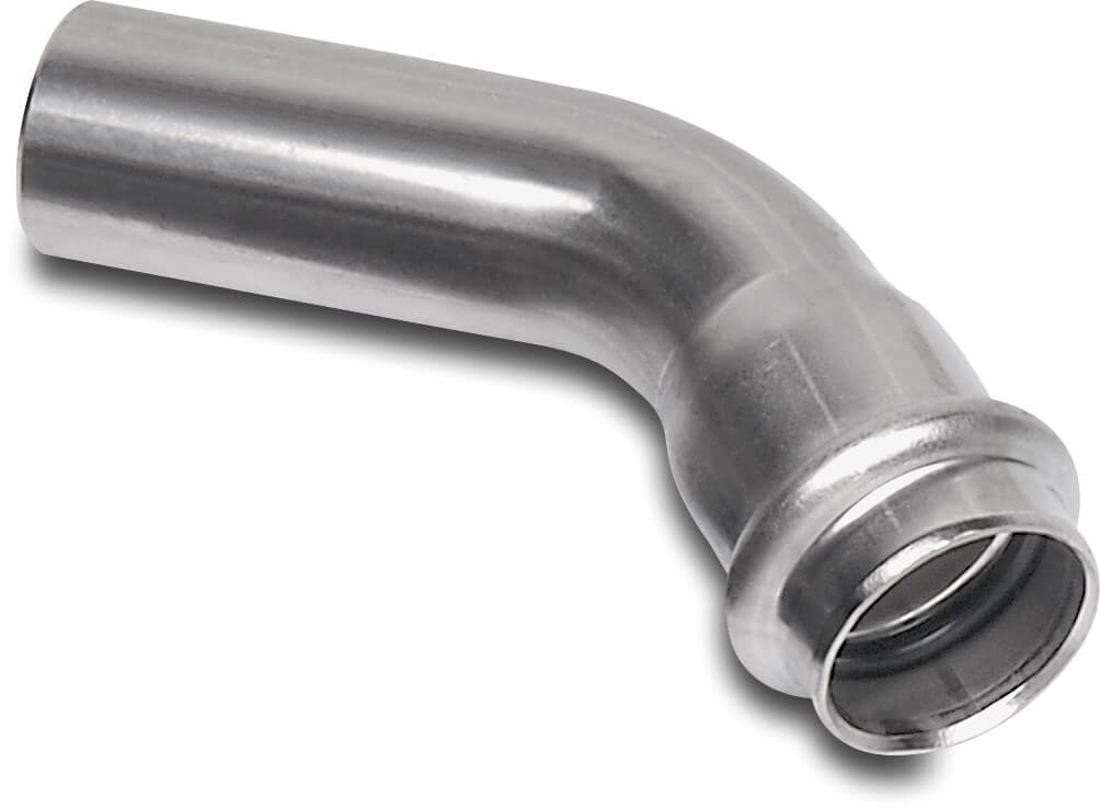 Bonfix Bend 45° stainless steel 316L 15 mm press x spigot KIWA