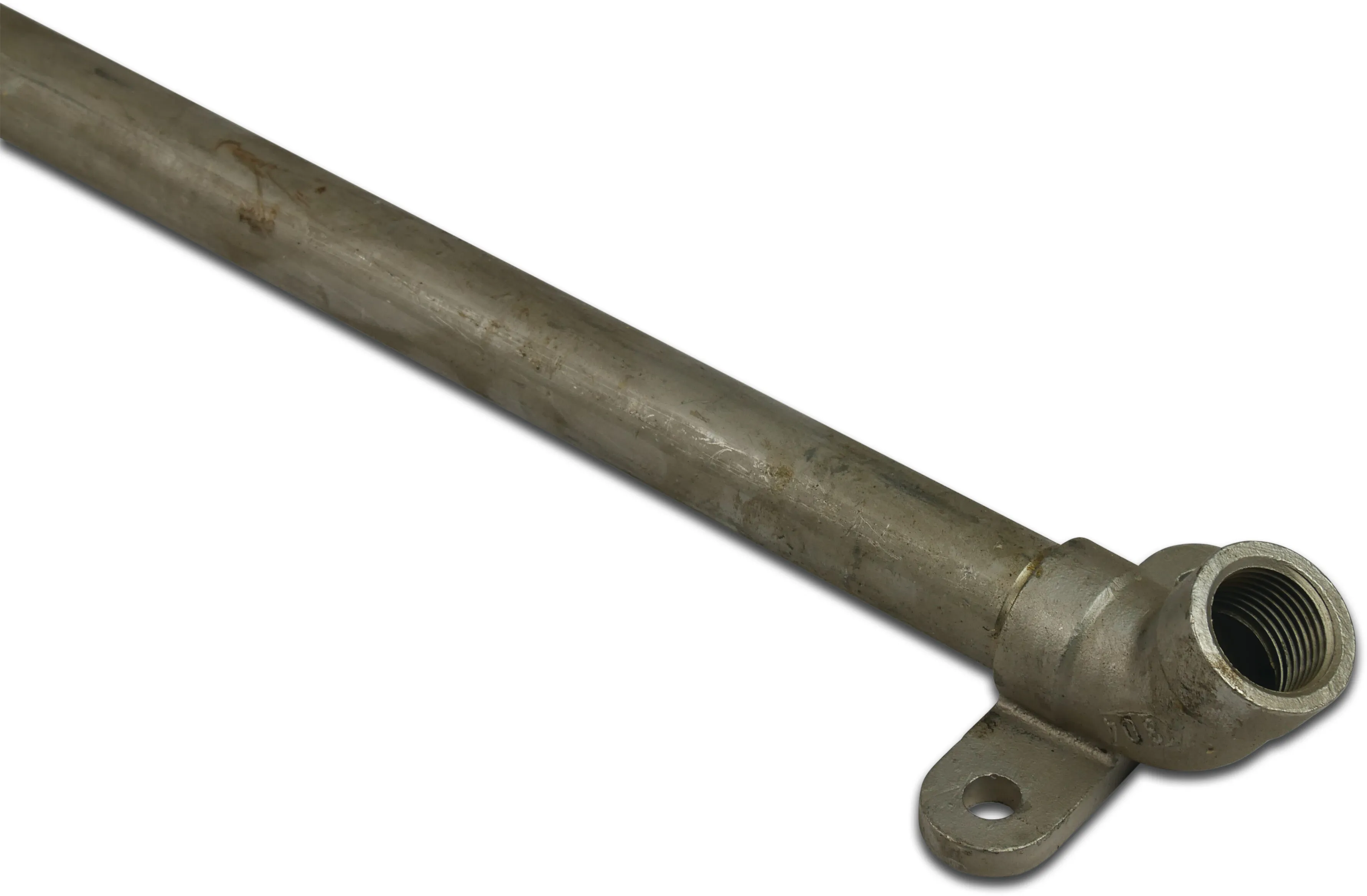 Pipe nipple drinking holder 30° stainless steel 304 1/2" male thread 1000 mm type without PVC clamp