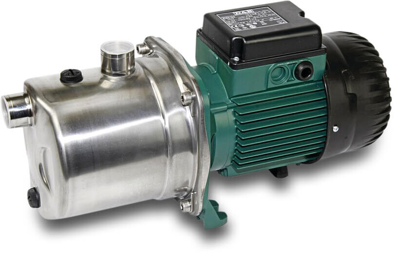 DAB JETINOX 132 M Jet pumpe rustfri stål 304 1" indvendig gevind 8bar 6,6A 230VAC grøn selvansugende