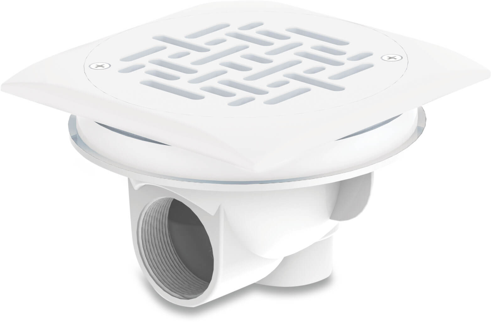 Weltico Bodemput 1 1/2" x 2" binnendraad wit type Design