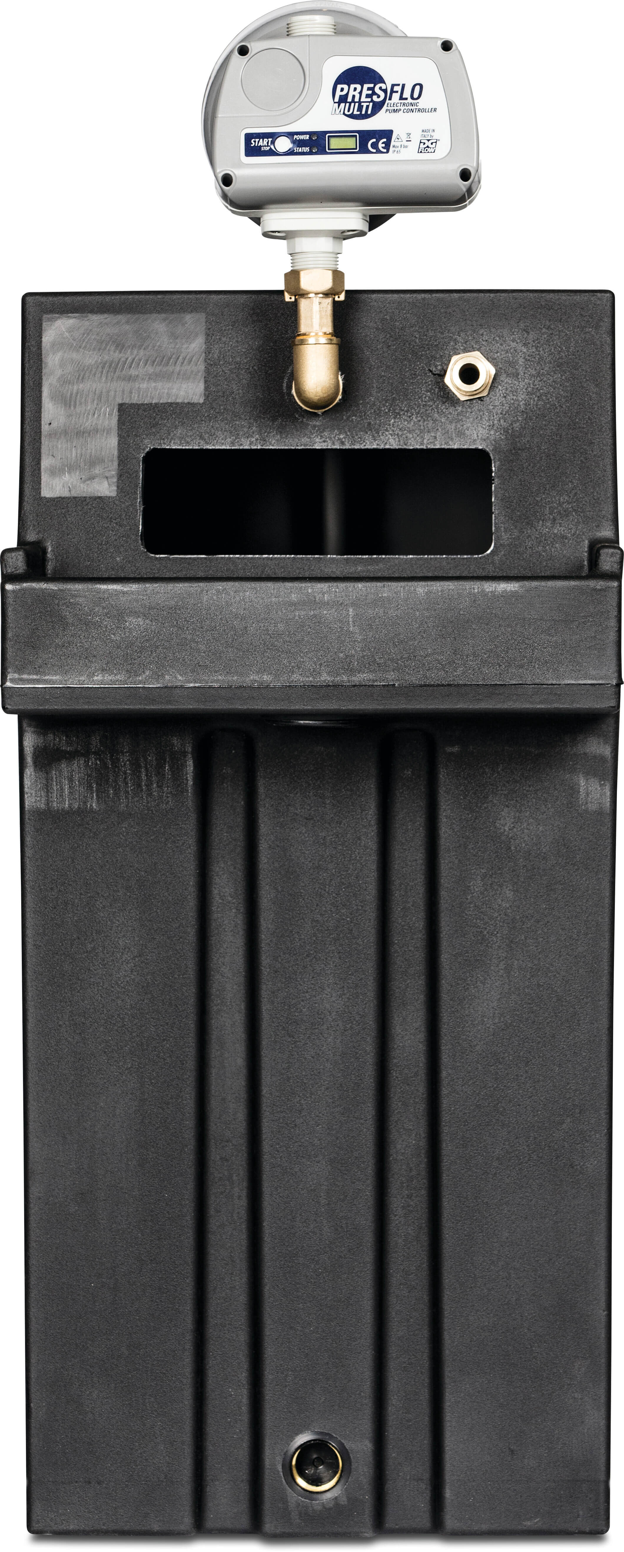 Zulaufbehälter 3/4" x 1" Außengewinde 230VAC BELGAQUA Typ Hecaton mit Minisub & Presflo-Multi
