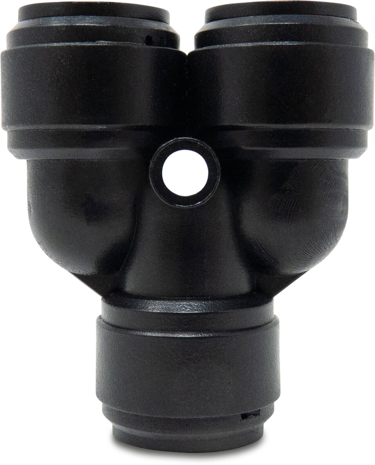 Y-Stück POM 8 mm Einsteck 20bar Schwarz WRAS Typ Aquaspeed
