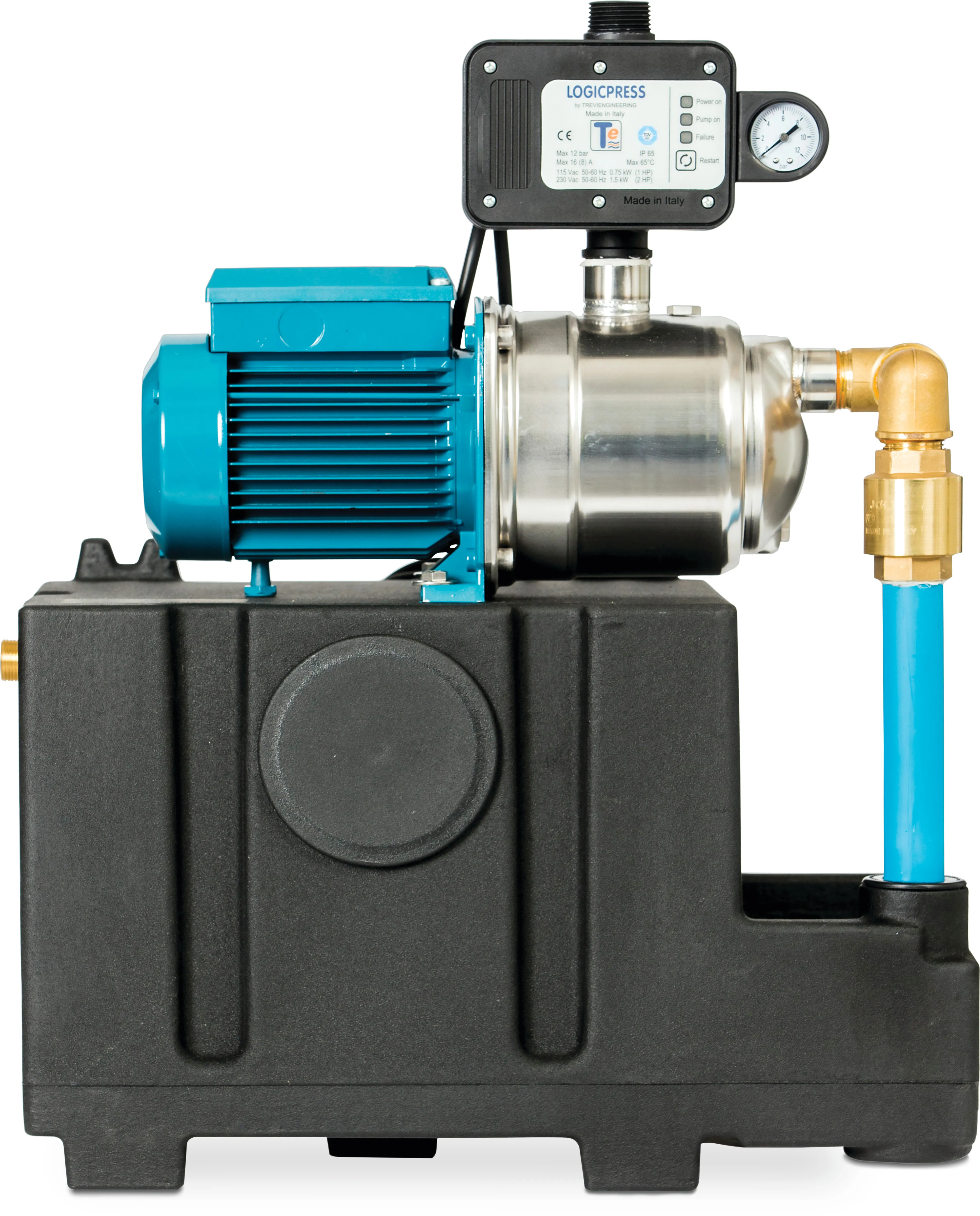 Zulaufbehälter 3/4" x 1" Außengewinde 230VAC BELGAQUA Typ Mini-DSCT mit NGXM2 & Logicpres