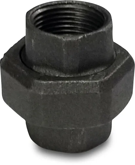 Nr. 330 Union coupler cast iron black 1/2" female thread 25bar type flat