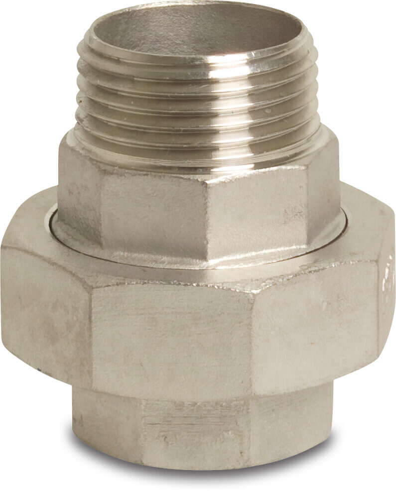 Profec Nr. 341 Union coupler stainless steel 316 1/2" female thread x male thread 16bar type conical
