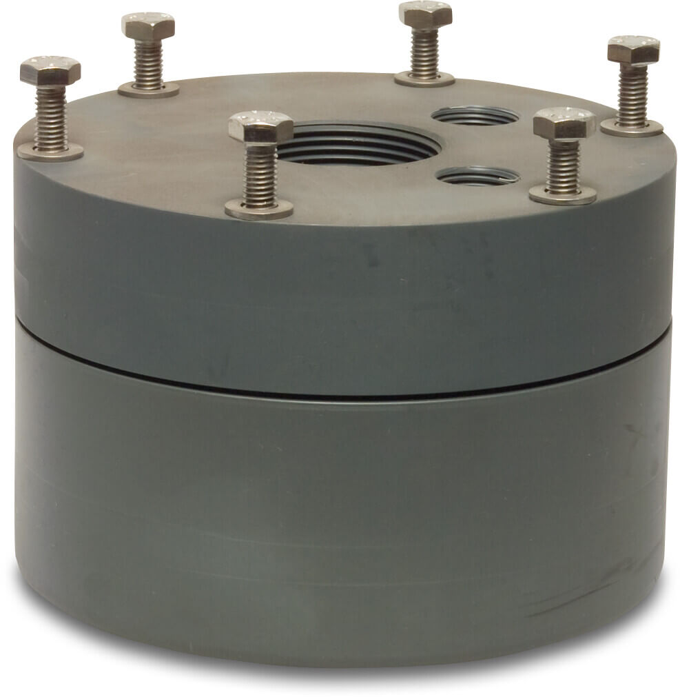 Brunnenkopf mit Entnahme PVC-U 125 mm Klebemuffe