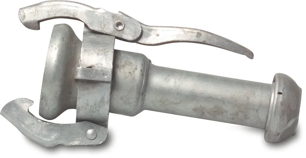 Verloopkoppeling staal gegalvaniseerd 159 mm x 108 mm M-deel Perrot x V-deel Perrot type Perrot