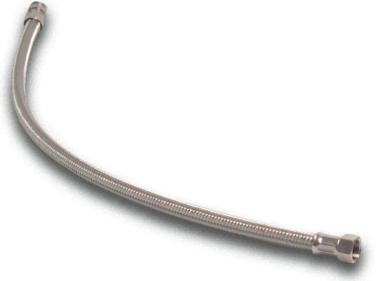 Flexibler schlauch Edelstahl/EPDM 3/4" Außengewinde x Überwurfmutter IG 15bar DN8 60cm gerade KIWA Typ SK10