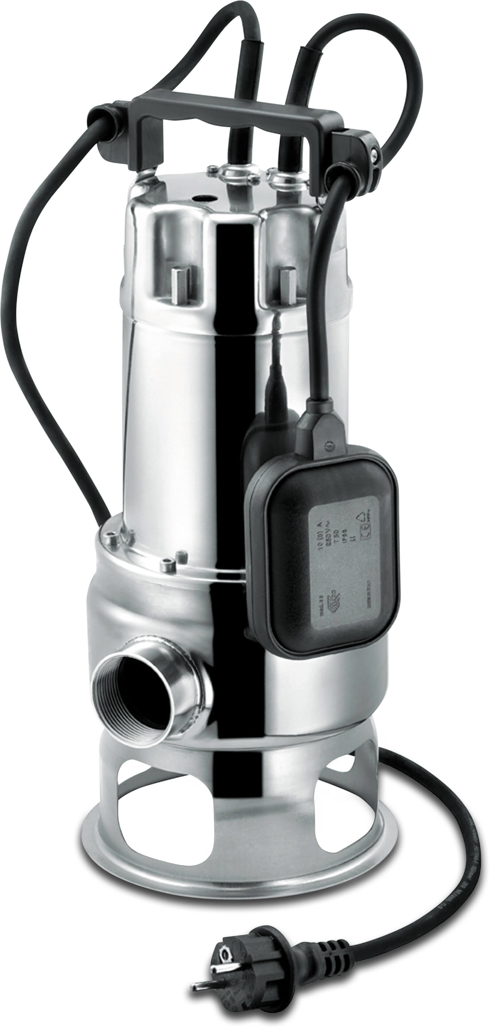 Foras Submersible pump stainless steel 2" female thread 2,2A 400VAC stainless steel type DS 80 T set-back Vortex with float switch