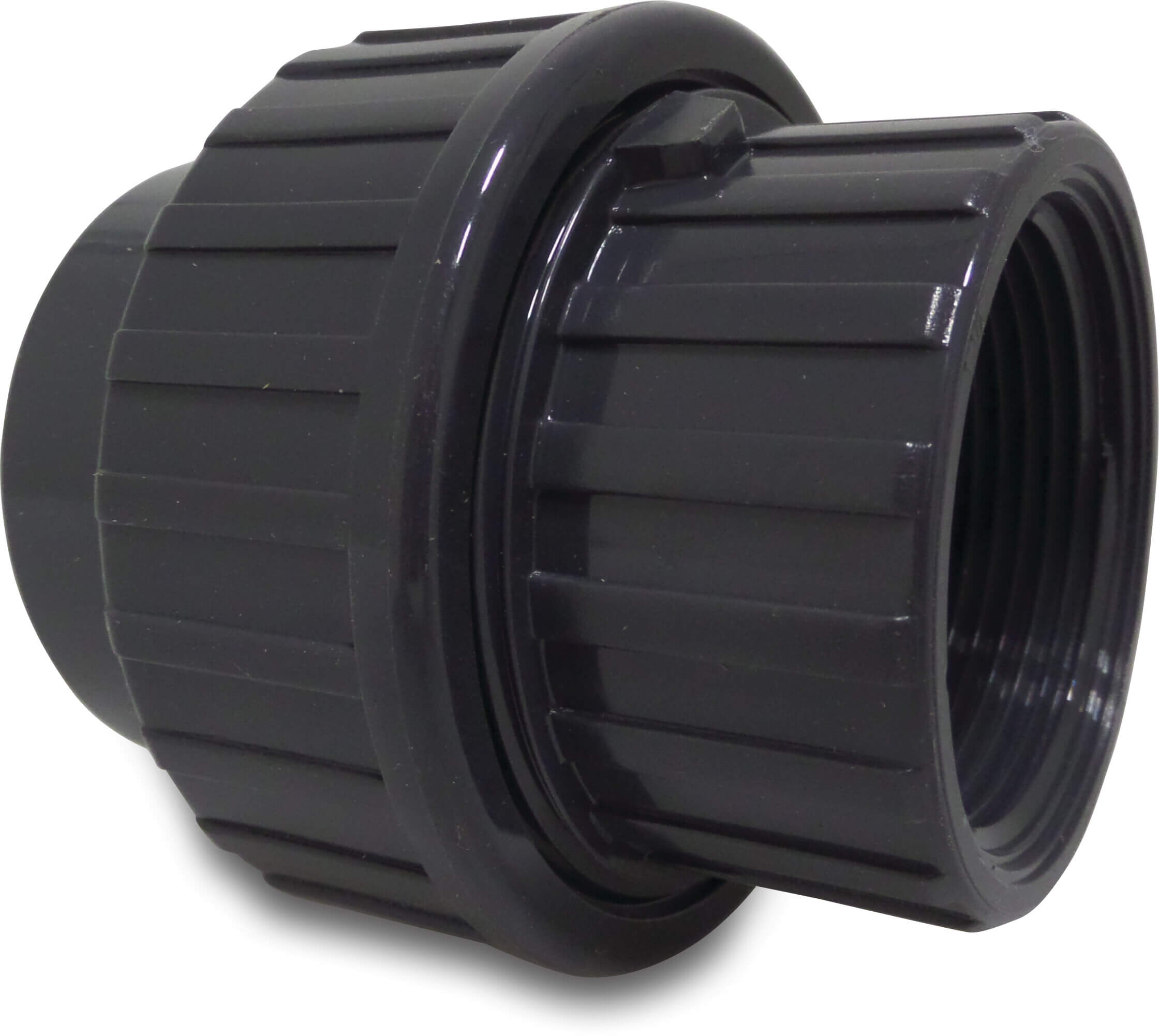 Profec Verschraubung PVC-U 20 mm x 1/2" Klebemuffe x Innengewinde 10bar Grau