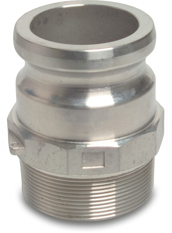 Schnellkupplung Edelstahl 316 2" V-Teil Kamlock x Außengewinde 16bar Typ Kamlock F