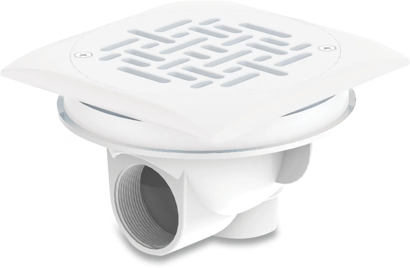 Weltico Main drain 1 1/2" x 2" female thread white type Design