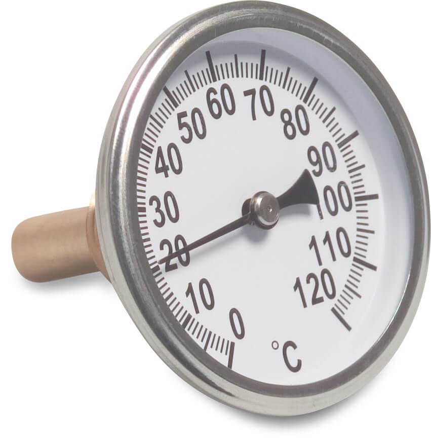 Thermometer 63 mm 1/2" male thread