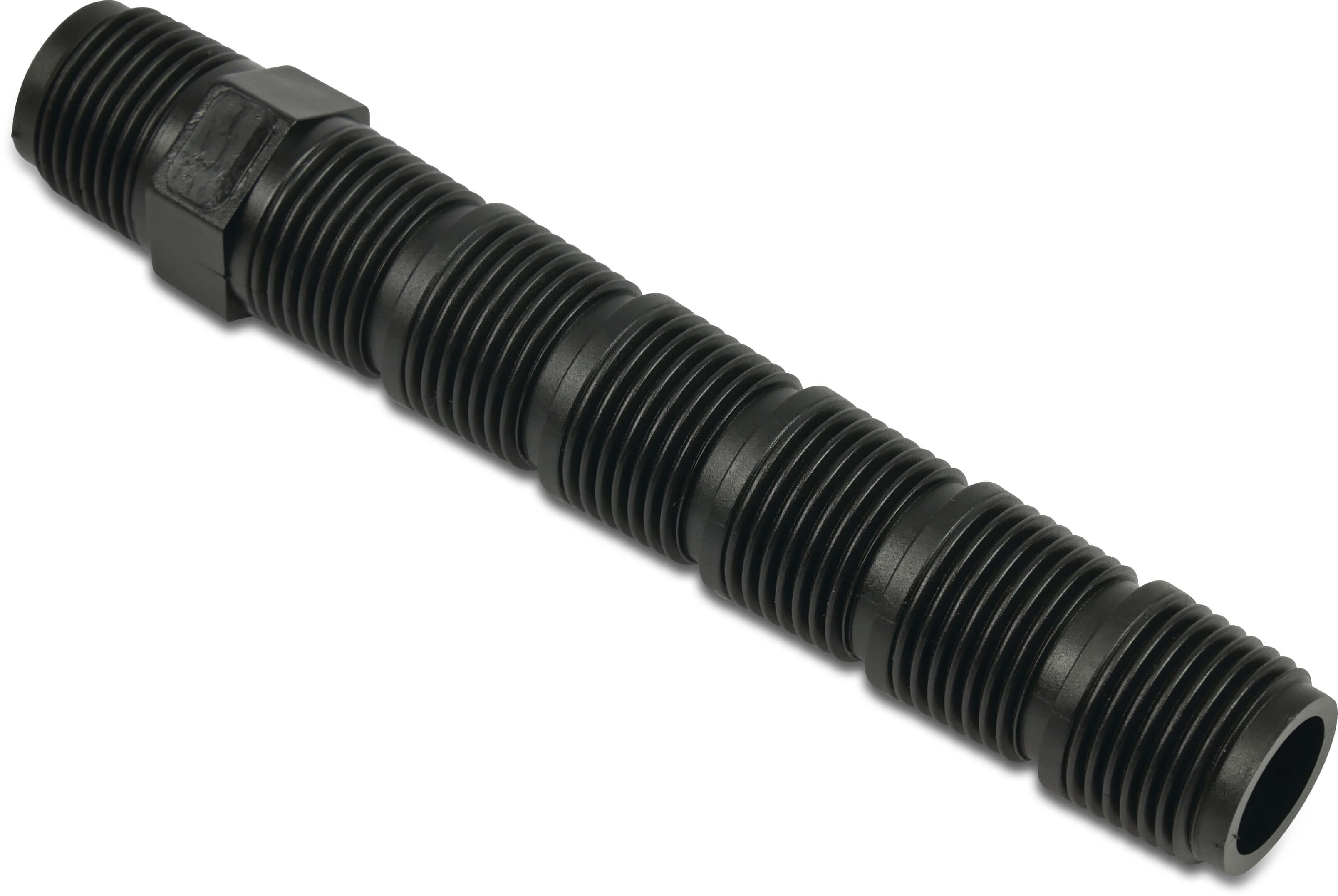 Forlænger til pop up-sprinkler PE 3/4" udvendig gevind sort