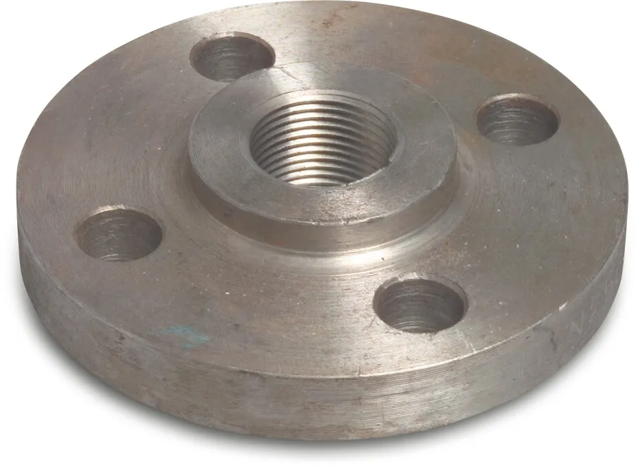 Profec Gewindeflansch Stahl DN100 x 4" DIN Flansch x Innengewinde 16bar Schwarz PN10/16