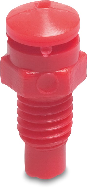 Mini sprinkler 180° plastic M6 male thread 1,4 mm 180° red type 551 PL