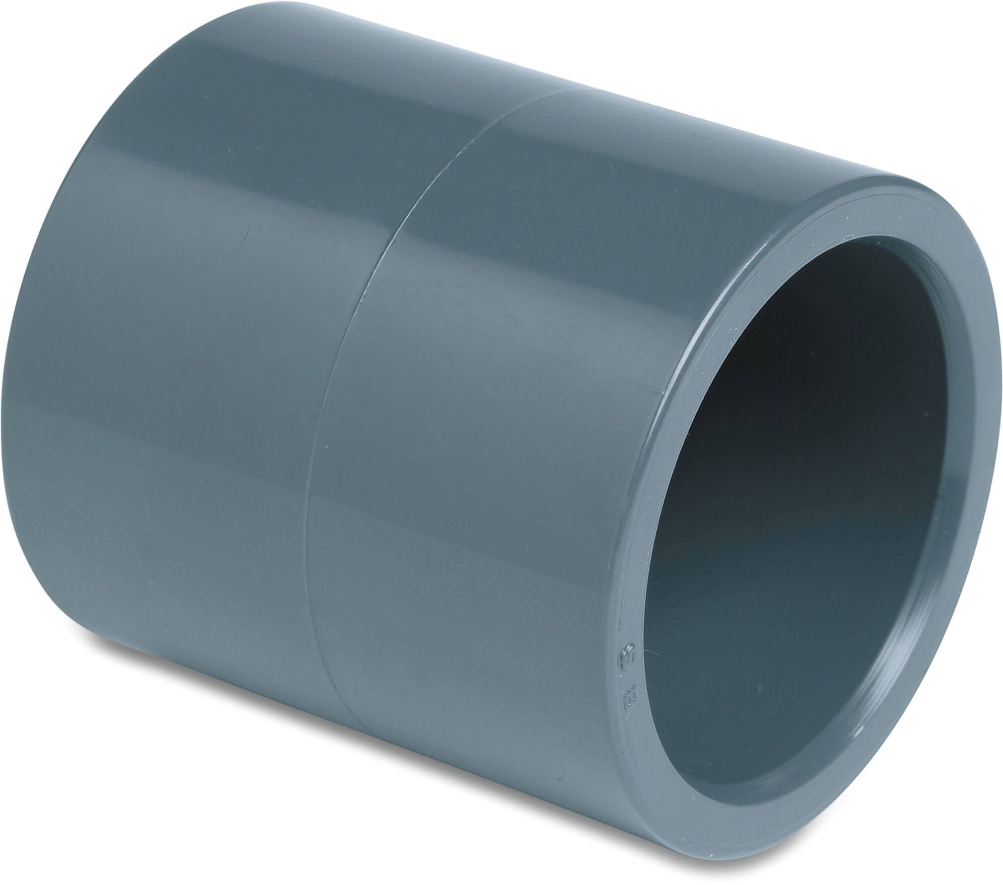 Socket PVC-U 3/8" imperial glue socket 16bar grey WRAS