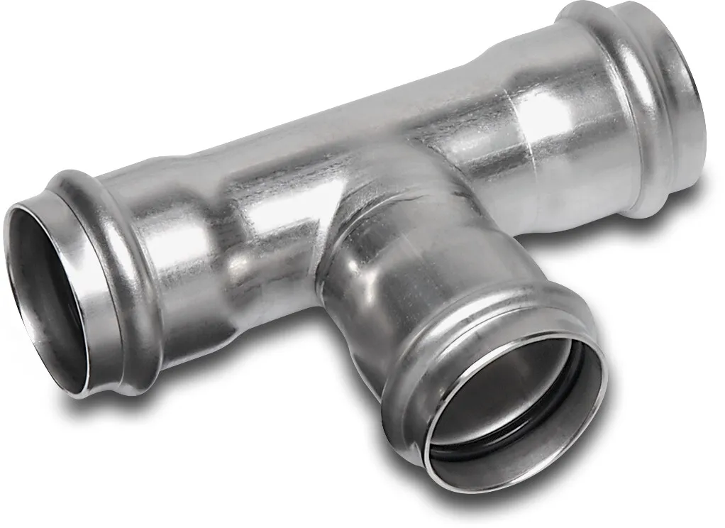 Bonfix T-piece 90° stainless steel 316L 35 mm press KIWA