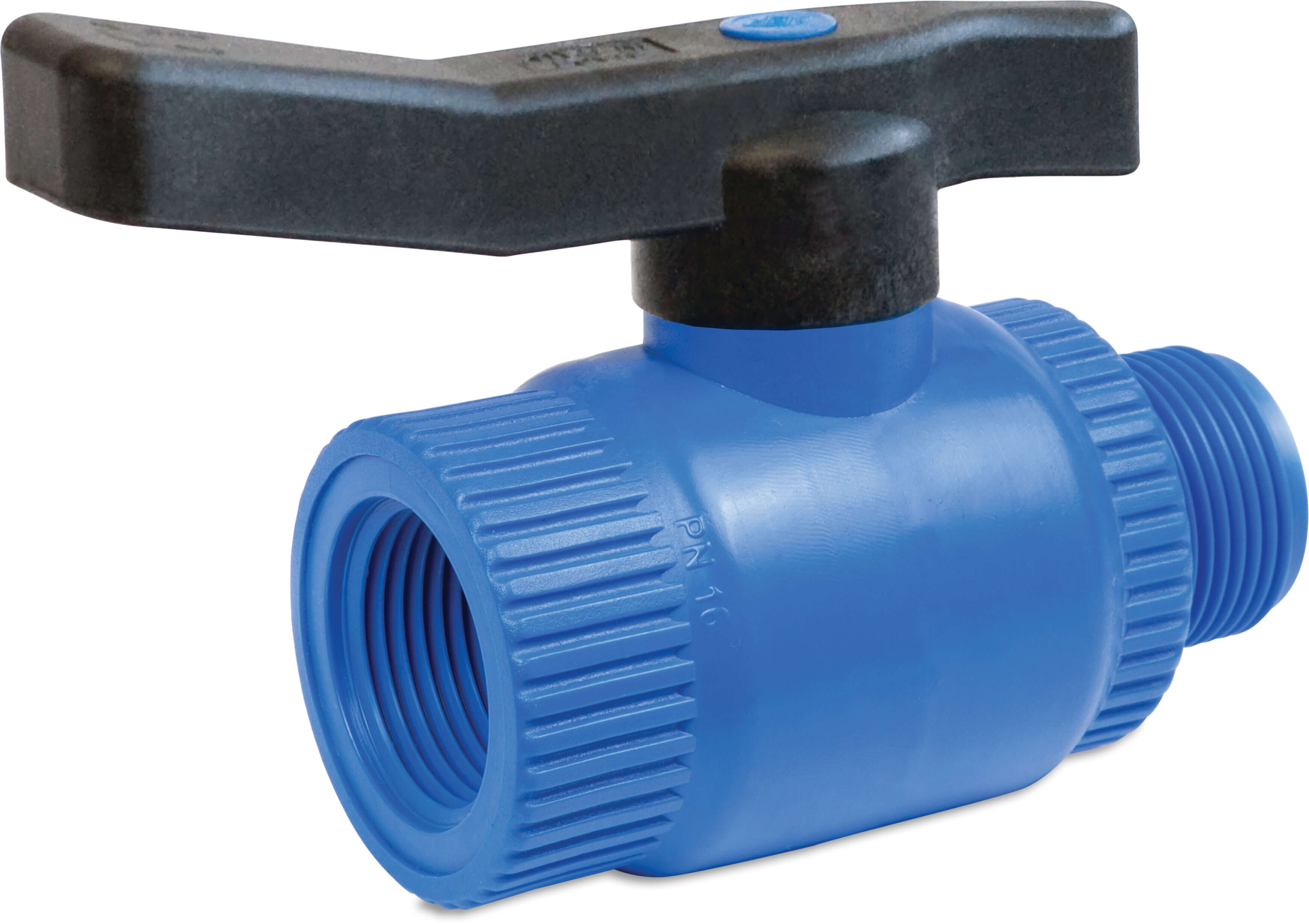 Kogelkraan PP 3/4" buitendraad x binnendraad 16bar blauw type ICE