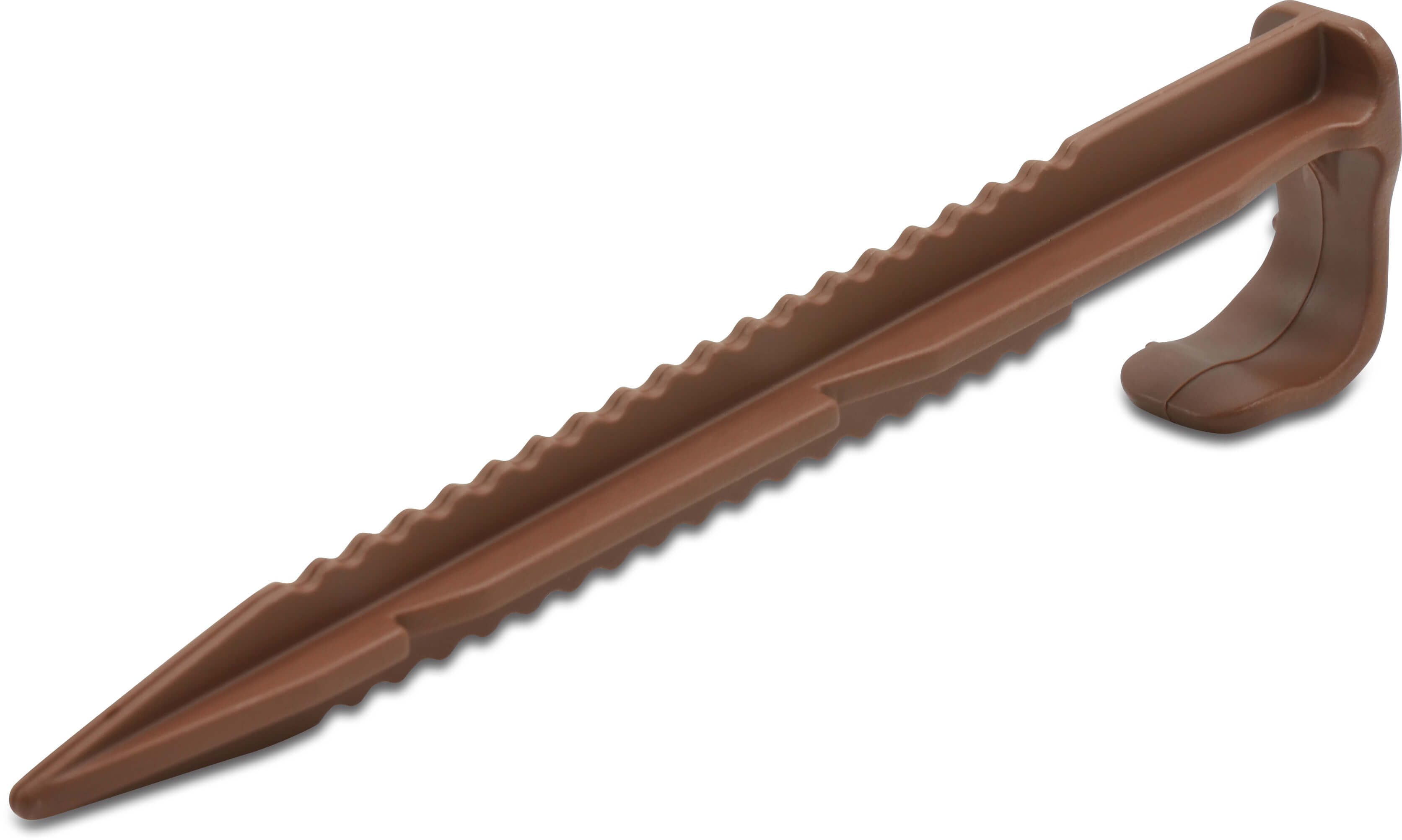 Tie-Down stake plastic 16-20 mm 15cm brown