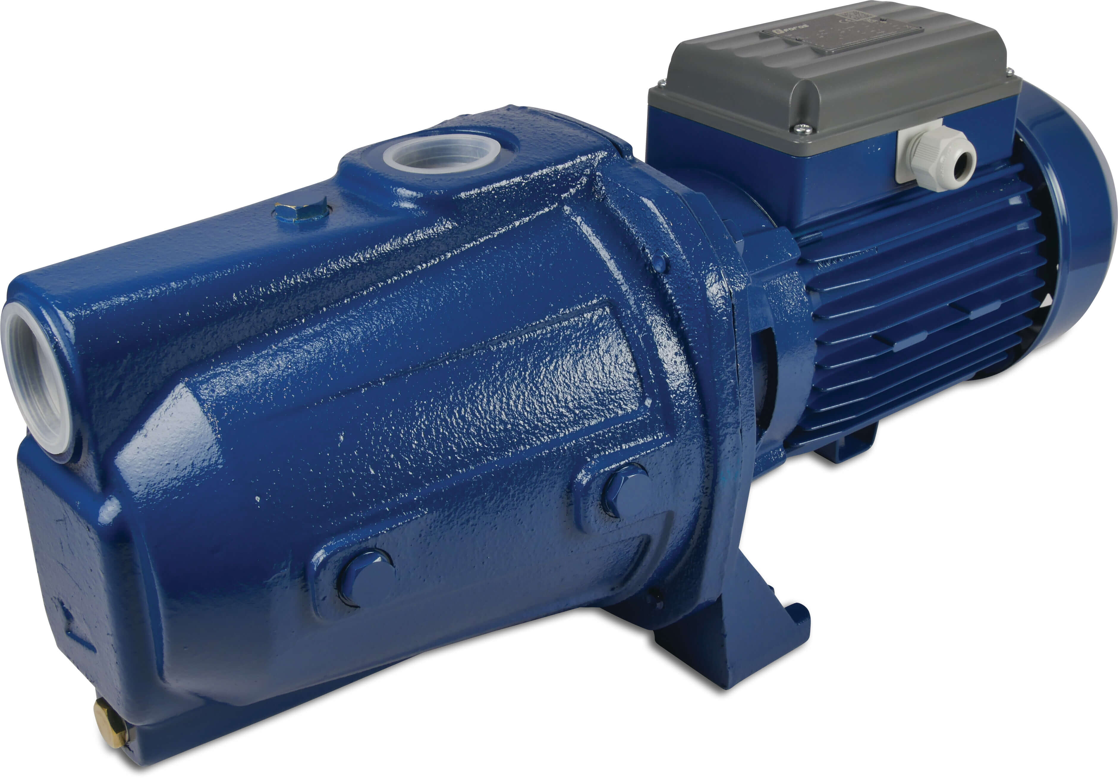 Foras JAM 300 T Jet pumpe støbejern 1 1/2" x 1 1/4" indvendig gevind 8bar 5.2A 230/400VAC blå selvansugende