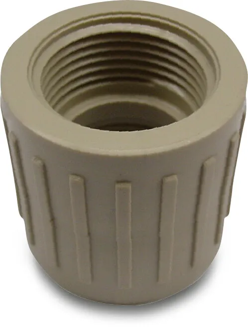 Socket PP 3/4" female thread 10bar beige