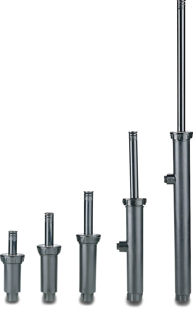 Rain Bird Sprinkler base plastic 1/2" x 5/8" female thread x UNC male thread 10cm black type RD 1804-SAM-PRS 2,1 bar