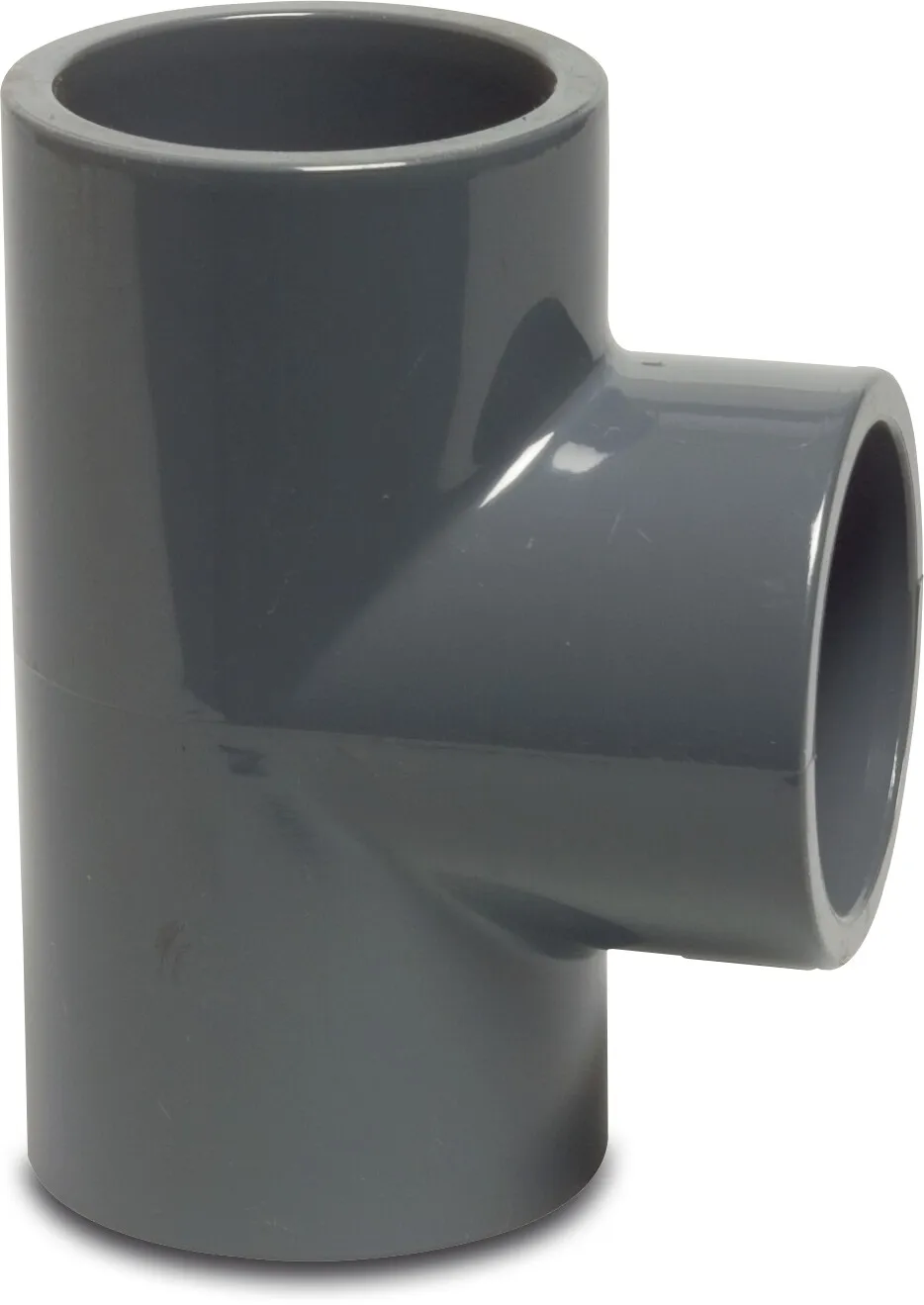 Profec T-piece 90° PVC-U 16 mm glue socket 16bar grey