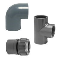 PVC glue adaptor fittings