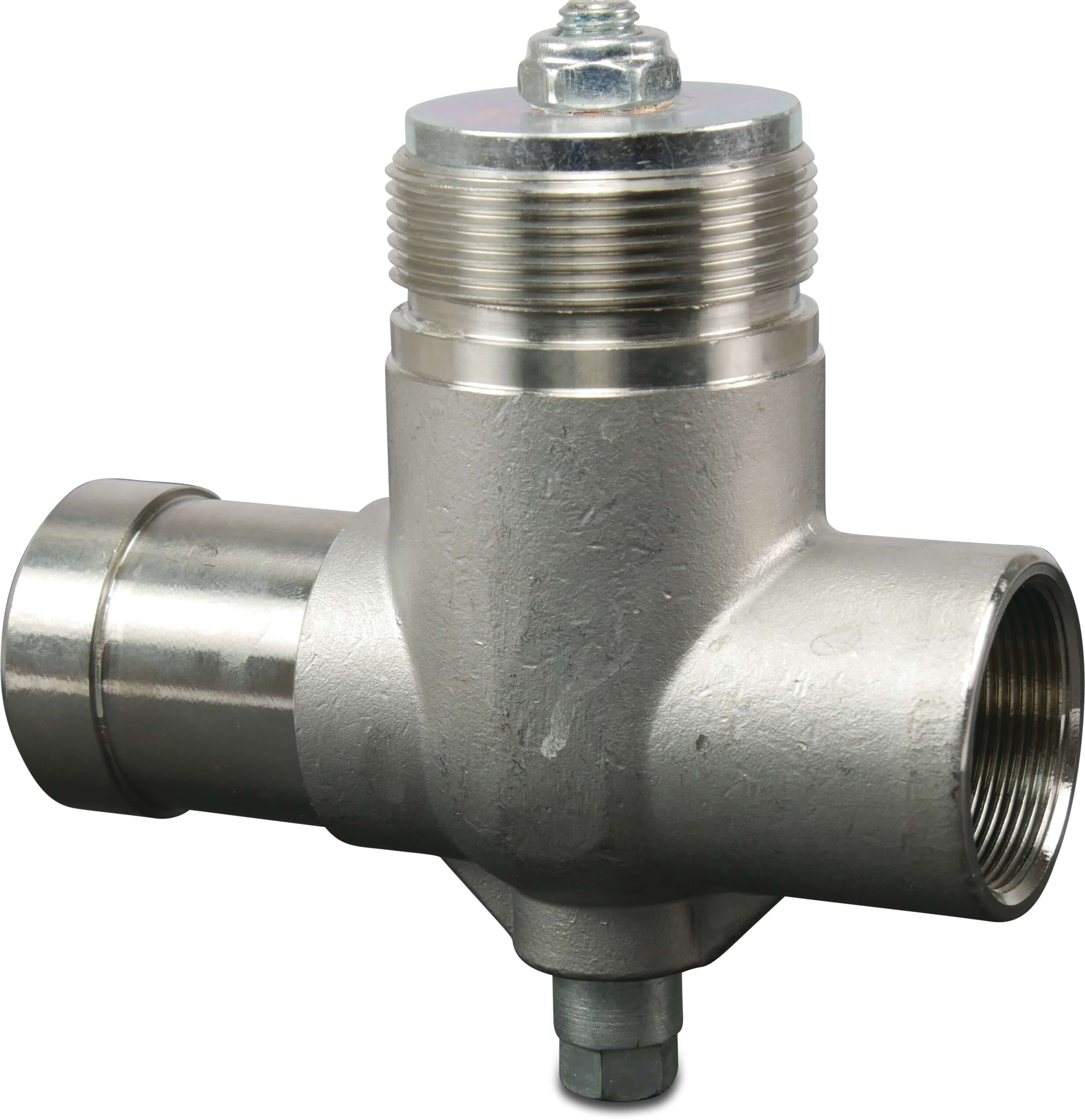Drain valve 1" x 40 mm female thread x hose tail