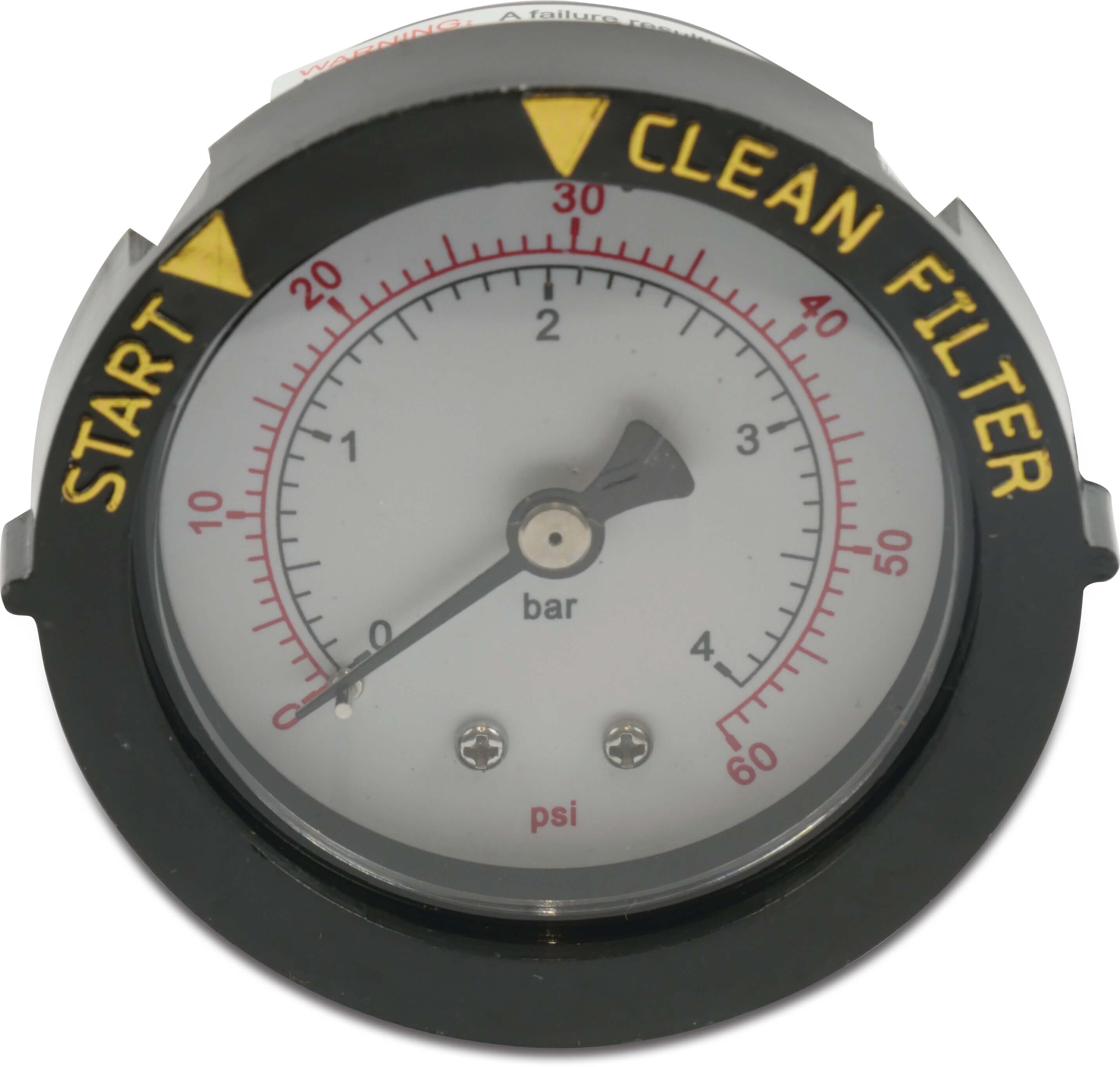 Pentair Pressure gauge 50 mm male thread 0 - 4bar type dry back connection 1/4" R152046