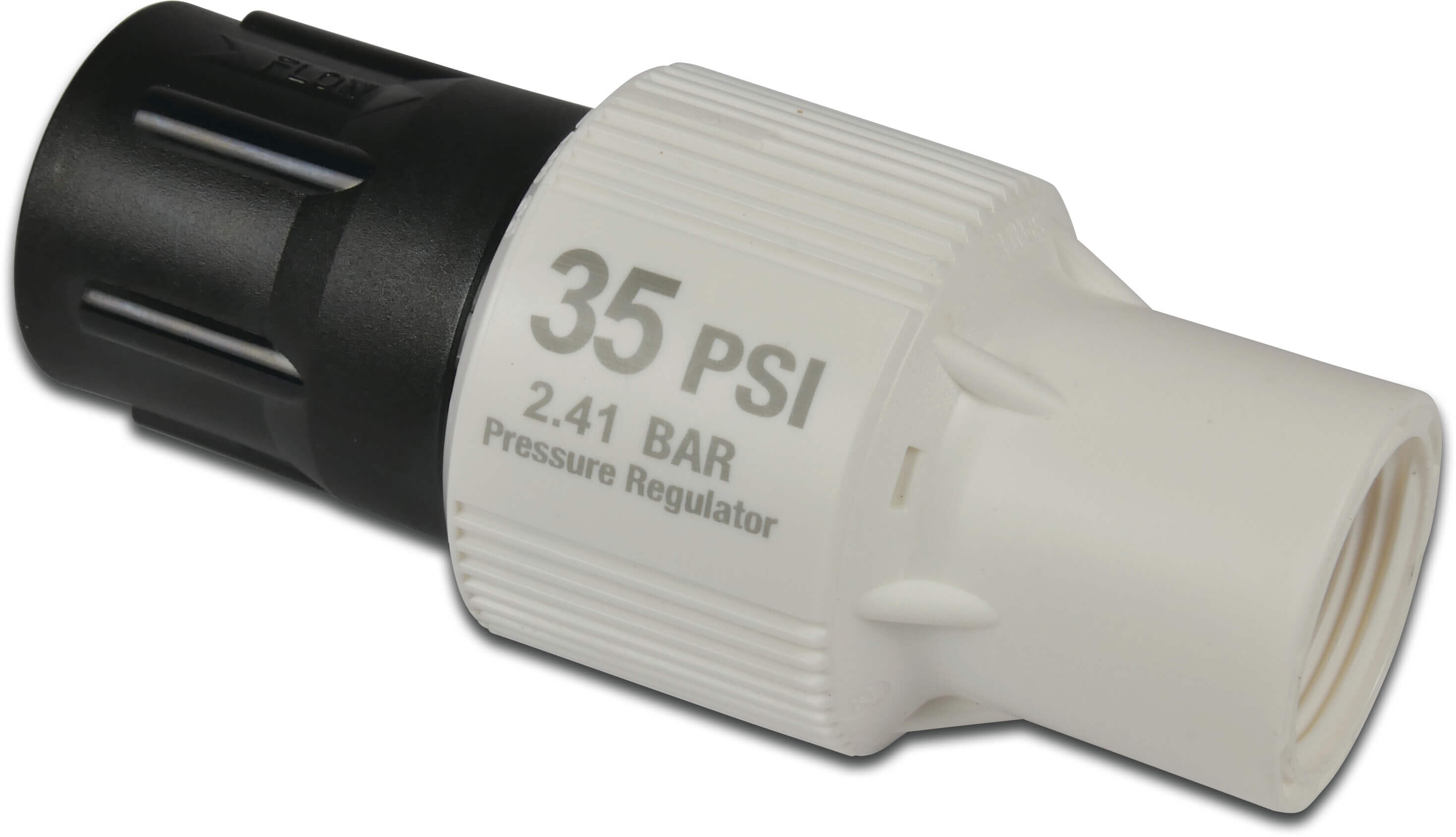 Senninger Drukreduceerventiel kunststof 3/4" binnendraad zwart/wit type PRL-35