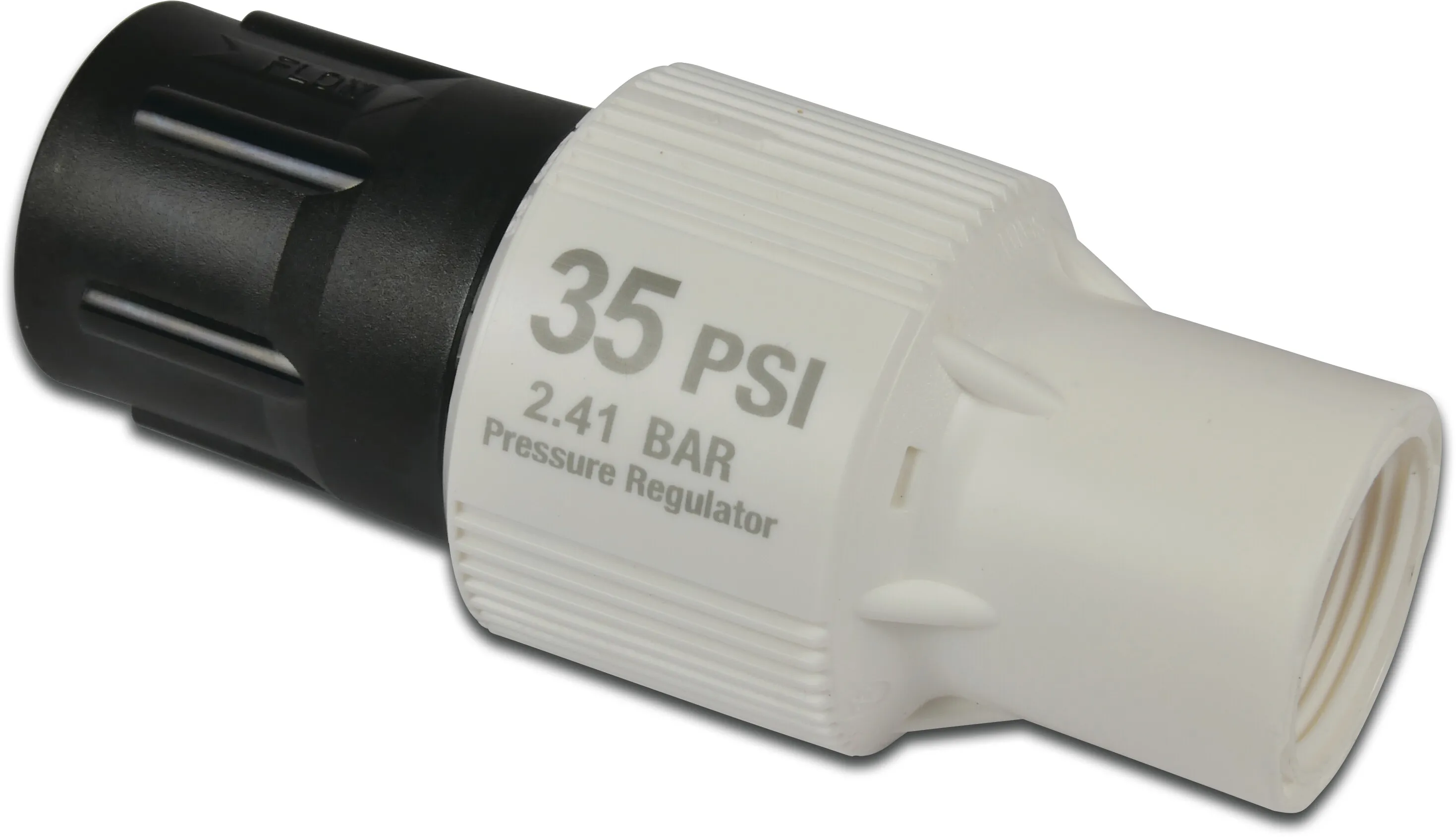 Senninger Drukreduceerventiel kunststof 3/4" binnendraad zwart/wit type PRL-35