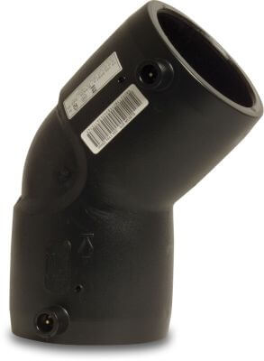 Profec Elbow 45° PE100 DVGW electrofusion socket black
