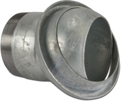 Quick coupler adaptor steel male part Italian x male thread Italian