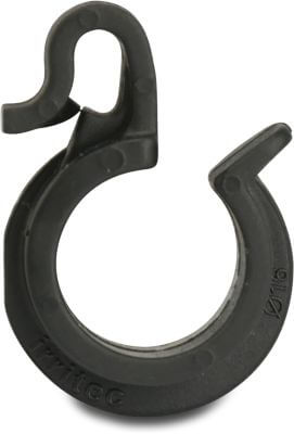 Pipe clip for driplines PP black
