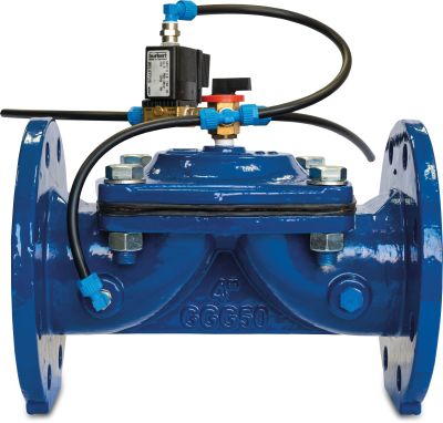 Azud Membrane valve cast iron GG 25 16bar female thread blue HR