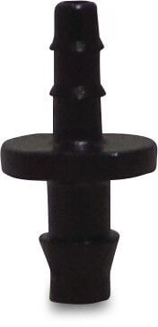 Barbed connector PP 4 bar push-in x barbed black