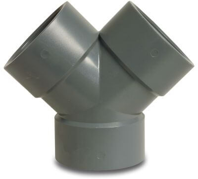 Y-piece ABS 10bar glue socket grey