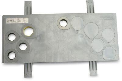 Meter cabinet floor plate HDPE grey Standard, gas