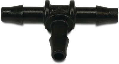 T-piece 90° PP 3,5 bar barbed black