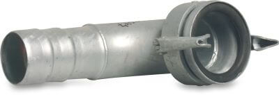 Quick coupler bend 90° steel female part Perrot x hose tail type Perrot