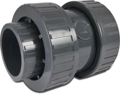 Profec Non return valve PVC-U glue socket grey 5000