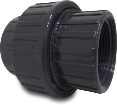 Profec Union coupler PVC-U 10bar female thread grey