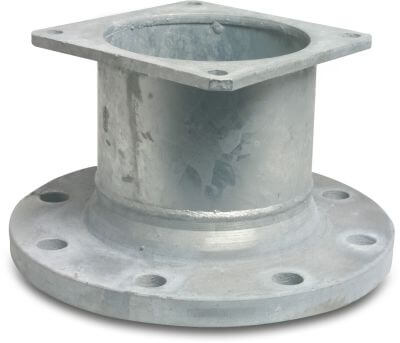 Flange adaptor steel 10bar square flange x DIN flange